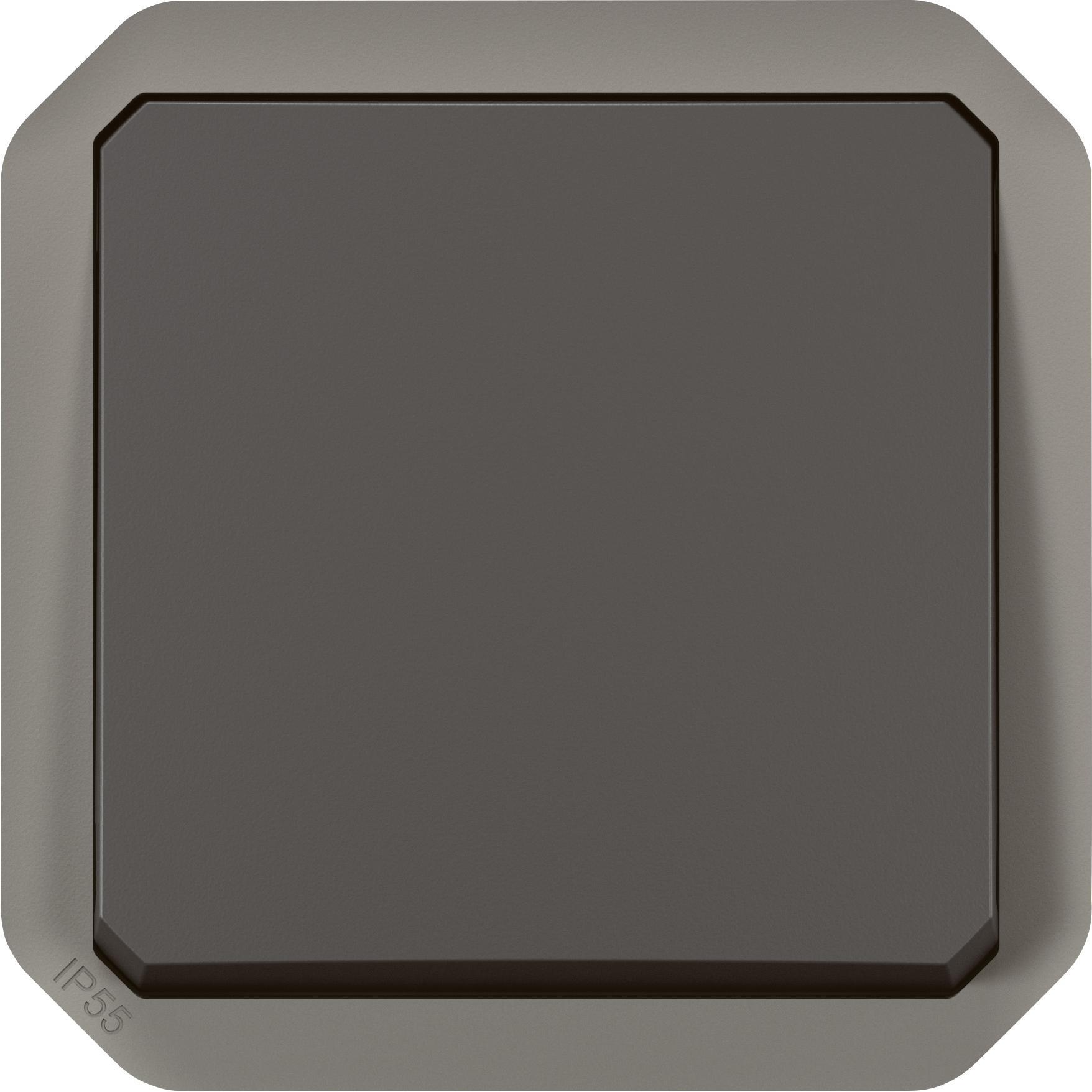 Legrand Plexo New Einsatz, Feuchtraum-Aufputz-1-Fach Wechselschalter, Taster + Schalter, Grau