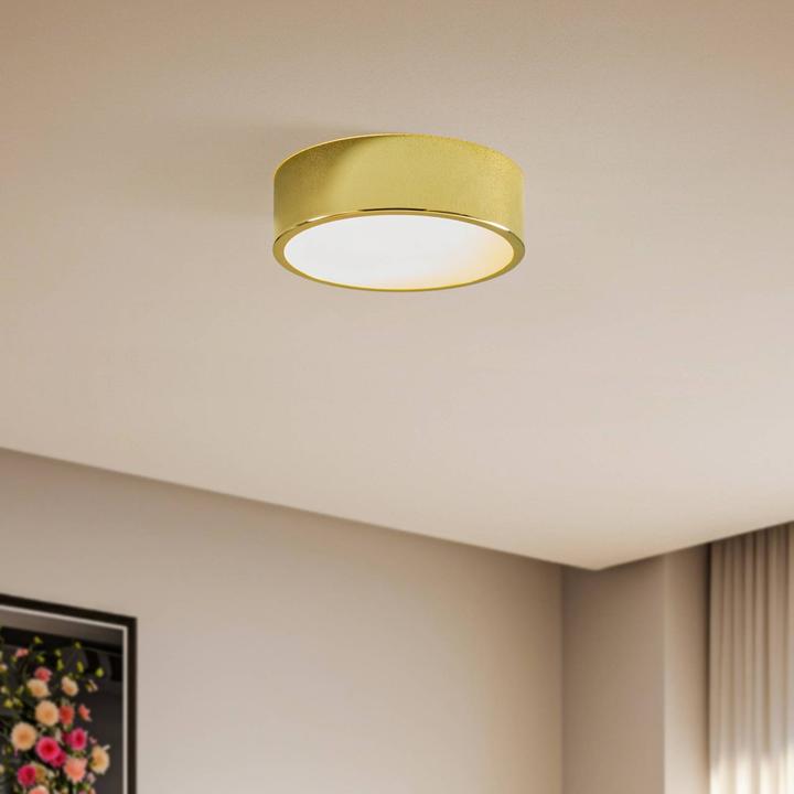 Actual product image Lamkur Kimban metal ceiling light, Ø 26 cm, gold (E27)