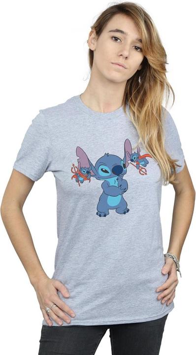 Actual product image Disney Womens/Ladies Lilo And Stitch Little Devils Cotton Boyfriend T-Shirt (M)