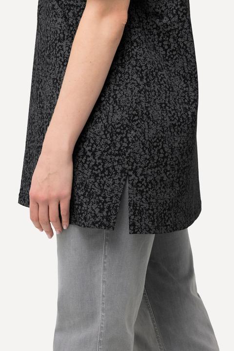Produktbild Ulla Popken T-Shirt, Punkte, A-Linie, V-Ausschnitt, Halbarm (46, 48)