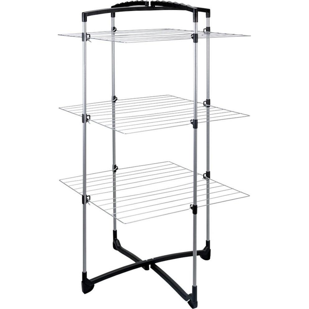Metaltex Turmwäschetrockner "Fortino" 25 m, Wäscheständer, Schwarz, Silber