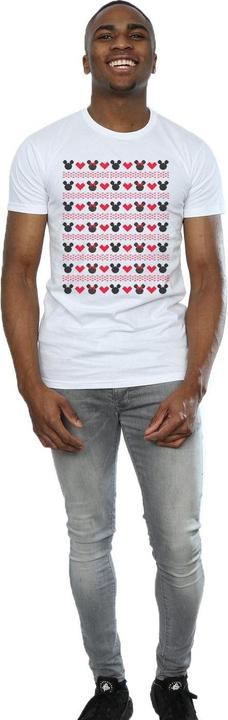 Actual product image Disney Mens Mickey And Minnie Christmas Hearts T-Shirt (XXL)