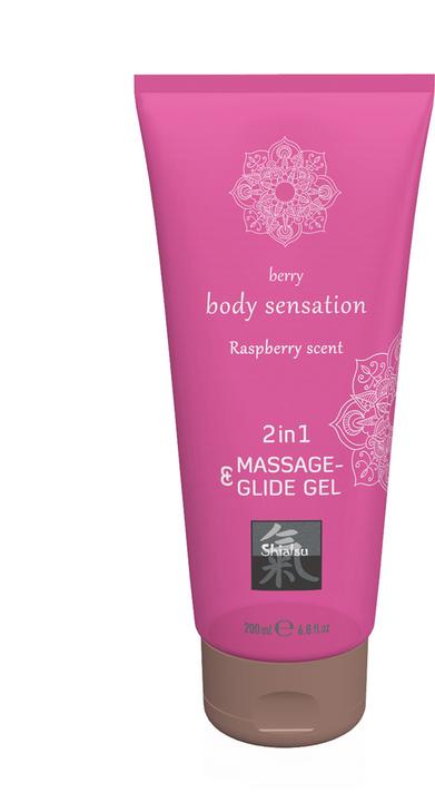 Actual product image Shiatsu Massage & Glide Gel 2in1 Raspberry Scent (200 ml)