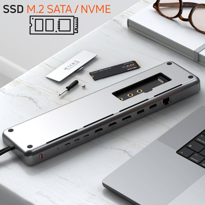 Produktbild Satechi Dual Dock Stand (USB-C, 9 Ports)