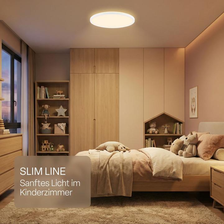 B.K.Licht SHALLOW ultraflaches CCT LED Panel, IP44, weiss, dia.420