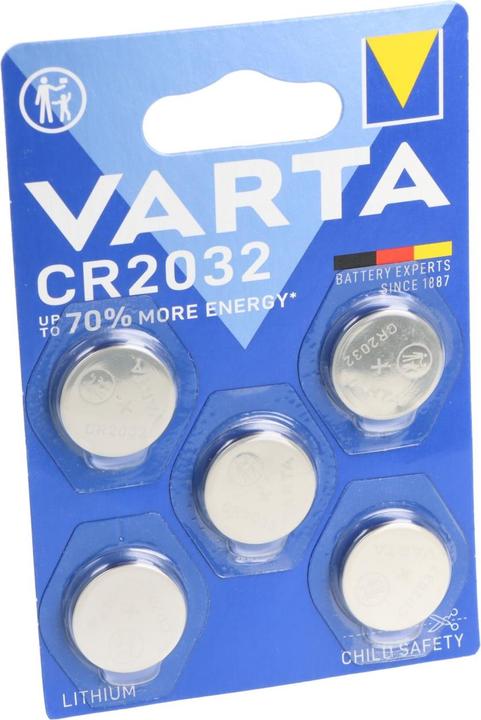 Image du produit Varta Cr2032 (5 pcs, CR2032, 230 mAh)
