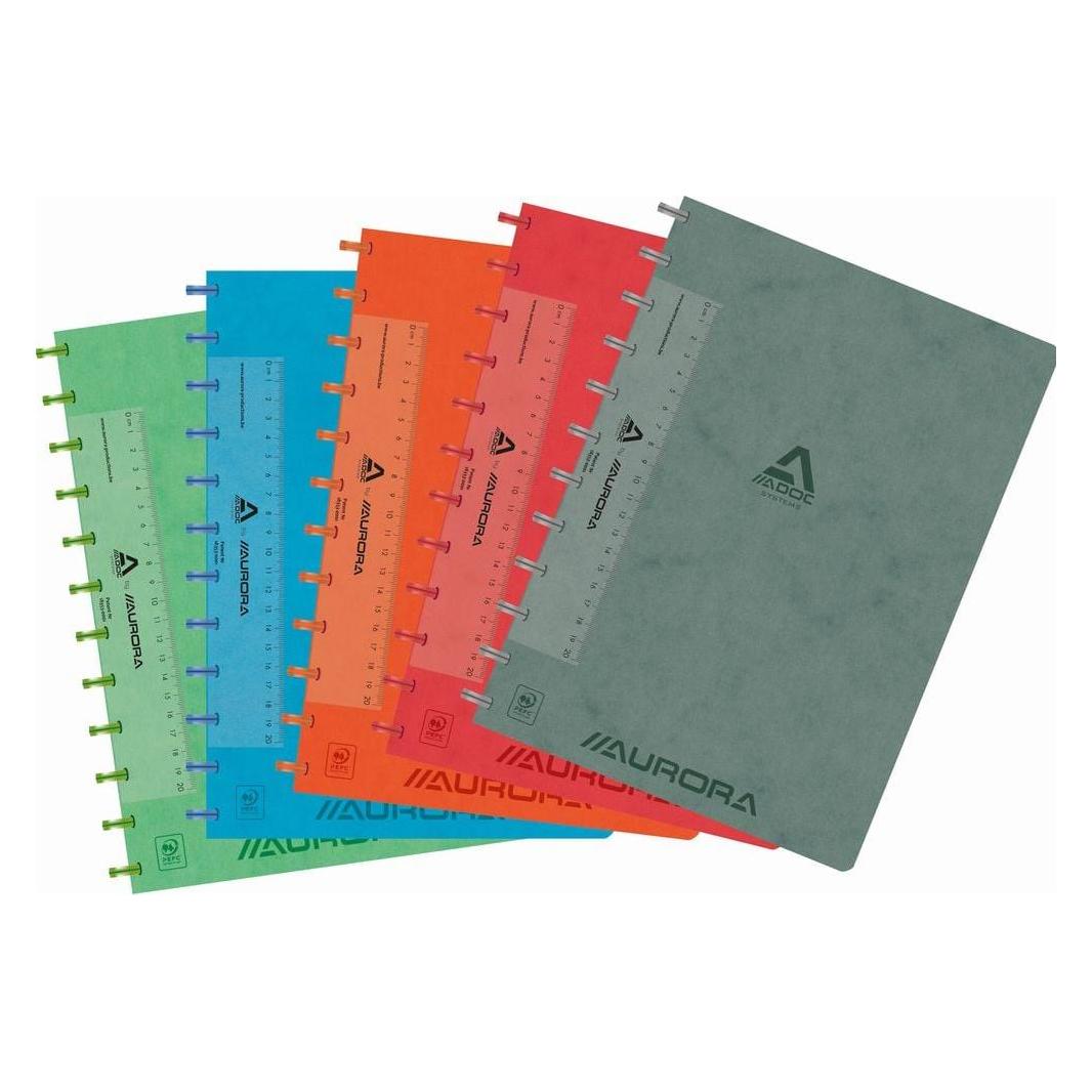 Adoc, Notitieboekje + Schrijfblok, Ringband (A4, Rijen, Hardcover)
