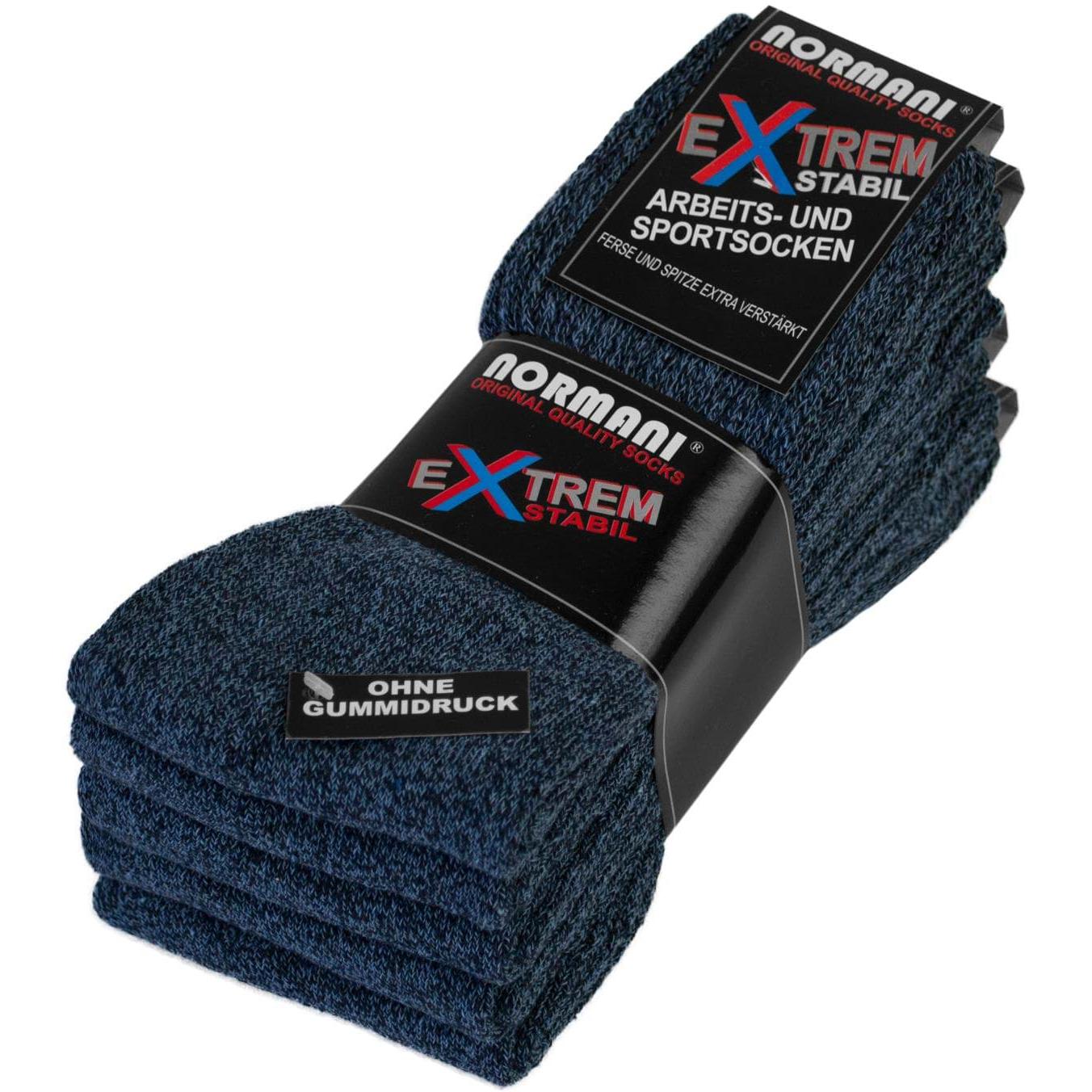 Normani, Herren, Socken, 5 Paar Arbeits- und Sportsocken Extrem, Blau, (5er Pack, 35 - 38)