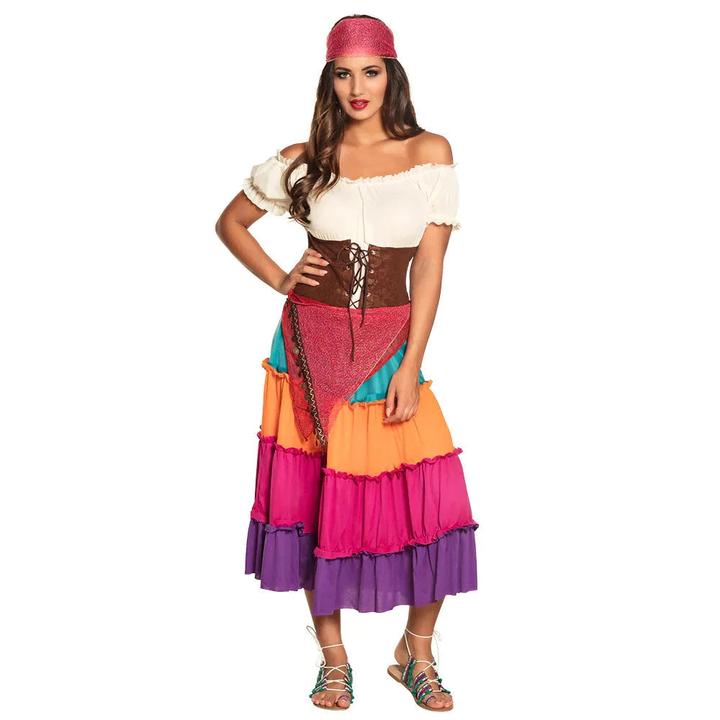 Actual product image Boland Fortune teller gypsy women's costume with bandana, dress, belt (42)