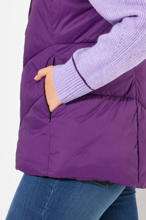 Produktbild Ulla Popken Steppweste, Stehkragen, Zipptaschen, ärmellos (46, 48)