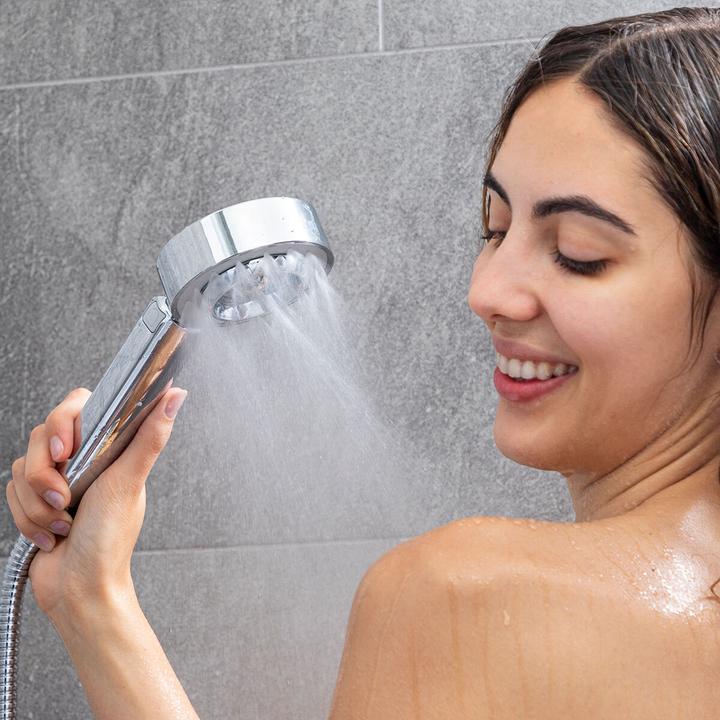 Produktbild InnovaGoods Doppel-Dusch-Brause mit 3-in-1-Spender Xawara (2 Strahlarten)