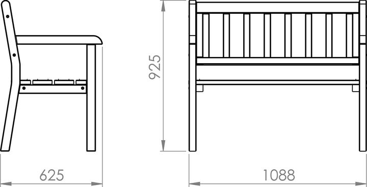 Produktbild Axi Charlotte Gartenbank aus Holz 170 cm - Braun
