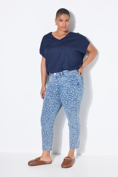 Image du produit Studio Untold Jean Mom 5 poches, motif léopard (44)
