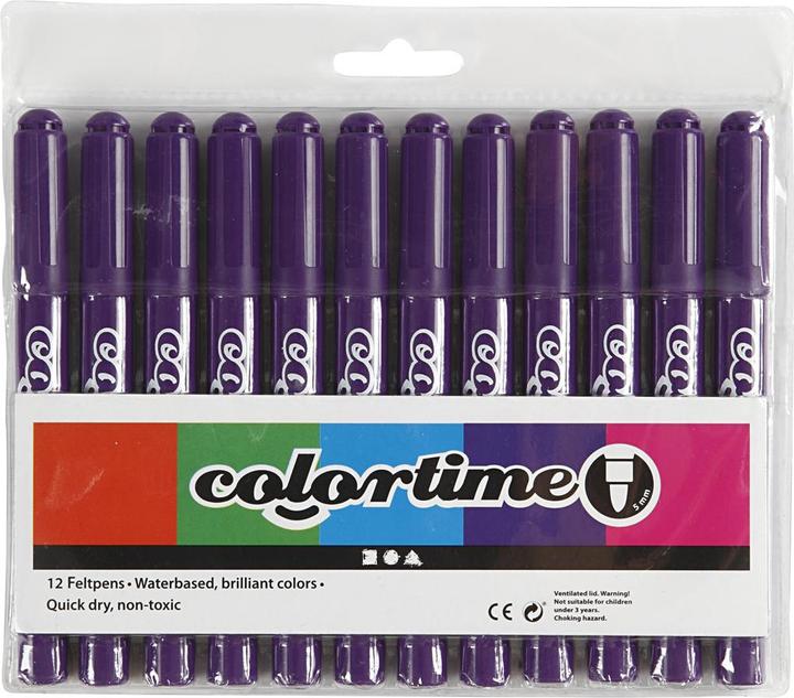 Productafbeelding Creativ Company Paarse Jumbo Pennen, 12st. (Lila, 5 mm, 12 x)