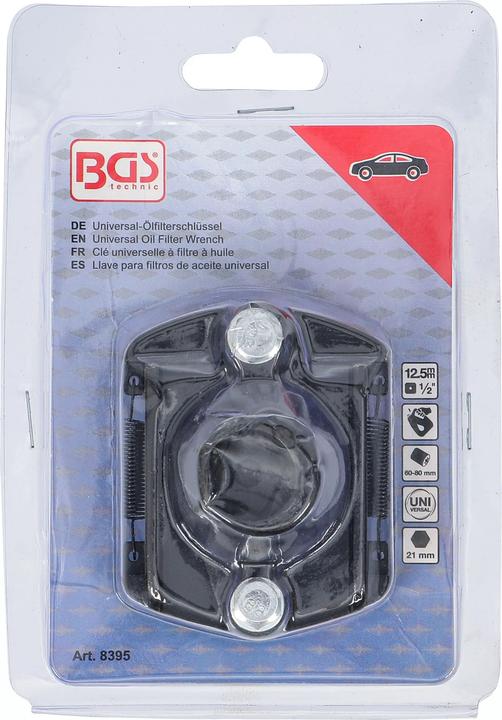 Actual product image BGS Universal Oil Filter Wrench | 12.5 mm (1/2") Drive | Ø 60 - 80 mm