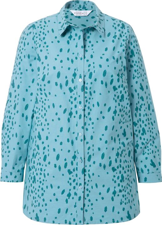 Actual product image Studio Untold Speckled Print Long Sleeve Button Down Blouse (54)