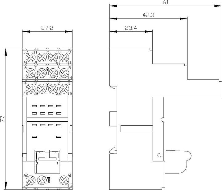 Actual product image Siemens Plug-in socket SIMIREL, log. Separation LZS:PT78742 (Relay socket)