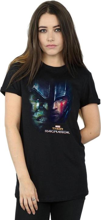 Actual product image Universal Textiles Womens/Ladies Hulk Split Face Cotton Boyfriend T-Shirt (L)