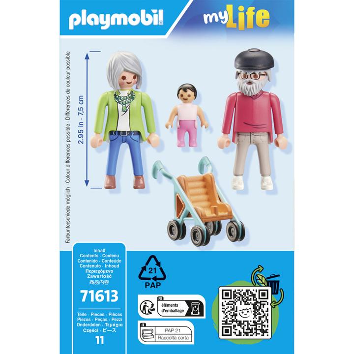 Produktbild Playmobil Grosseltern mit Baby (71613, Playmobil My Life)
