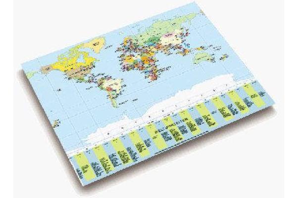 Produktbild Läufer Weltkarte (40 x 53 cm)