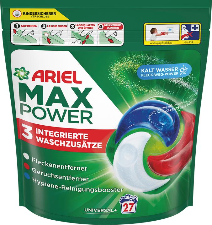 Productafbeelding Ariel MaxPower Pods Universal Waschmittelpods 54 WL (54 Wascycli)