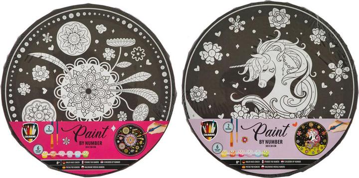 Produktbild Grafix Malen nach Zahlen rund, 9 Teile.