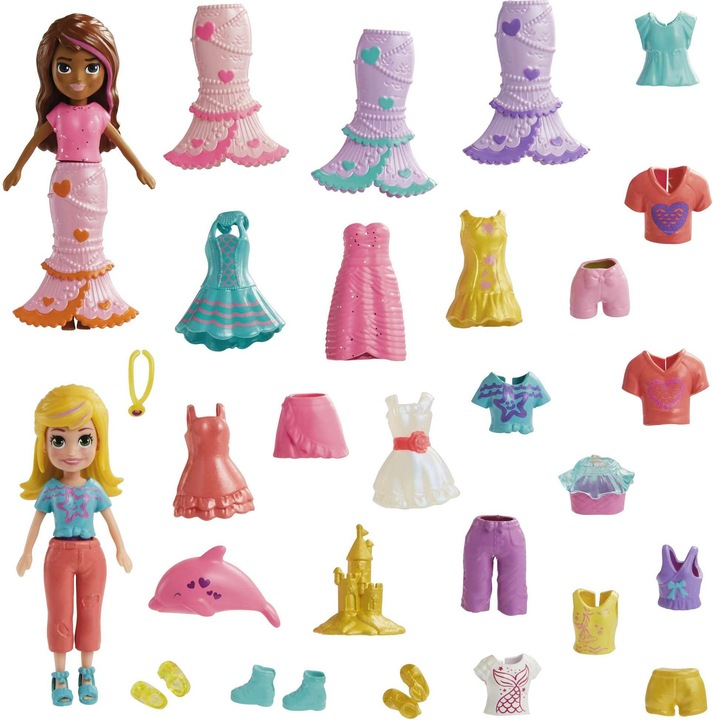 Productafbeelding Polly Pocket poppen Pop Star Spotlight modepakket voor 4+ HKV97