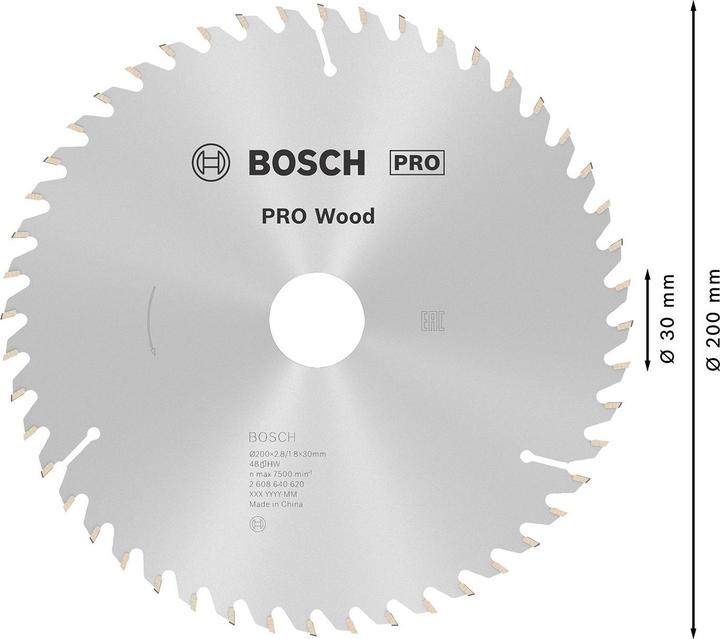 Produktbild Bosch Professional Zubehör PRO Wood Kreissägeblatt, 200 x 2.8 x 30 mm