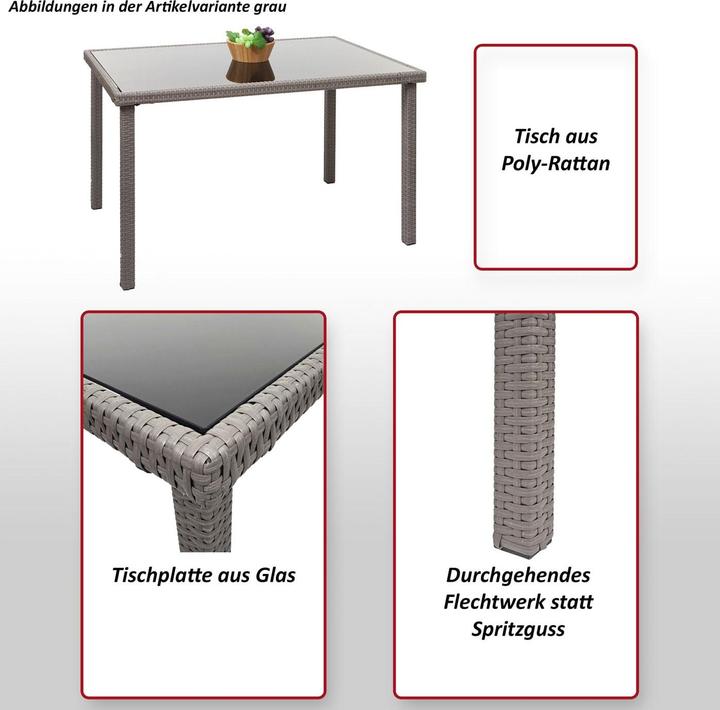 Produktbild JOHN316 Gartentisch (75 x 120 x 71 cm)