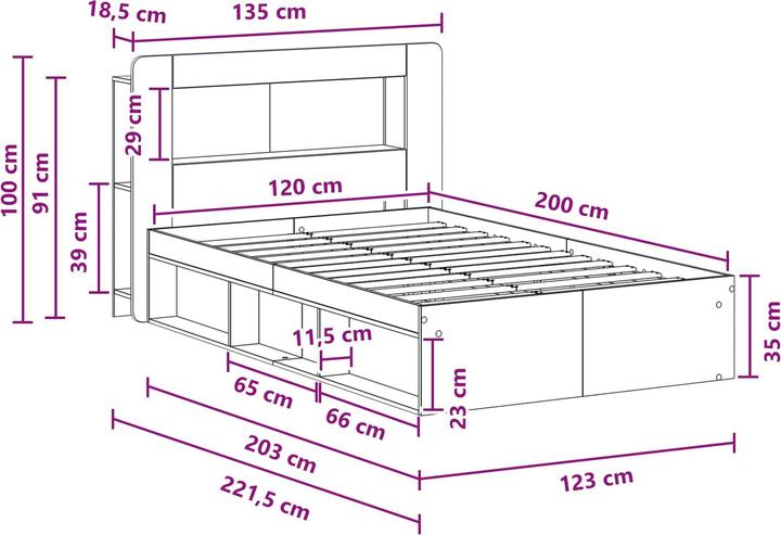 Image du produit vidaXL Bettrahmen (120 x 200 cm)