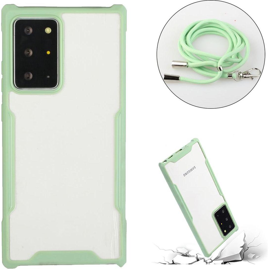 Thumbnail - König Design Hülle Handy Schutz für Samsung Galaxy S21 Ultra Case Cover Tasche Etuis Grün Neu, Handykette, Grün