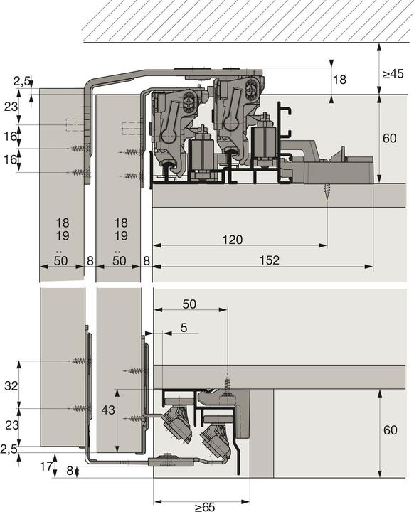 Image du produit Hettich TopLine XL Roulem.+guidages 60 kg, 4 por