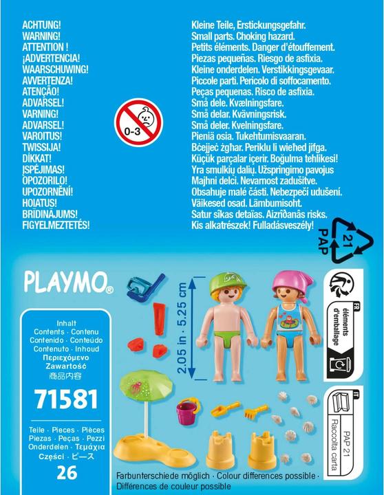 Immagine prodotto Playmobil Bambini con castello di sabbia (71581, Playmobil Special Plus)