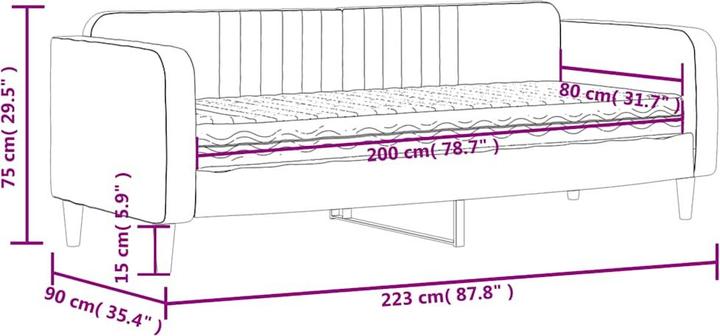 Actual product image vidaXL Tagesbett mit Matratze