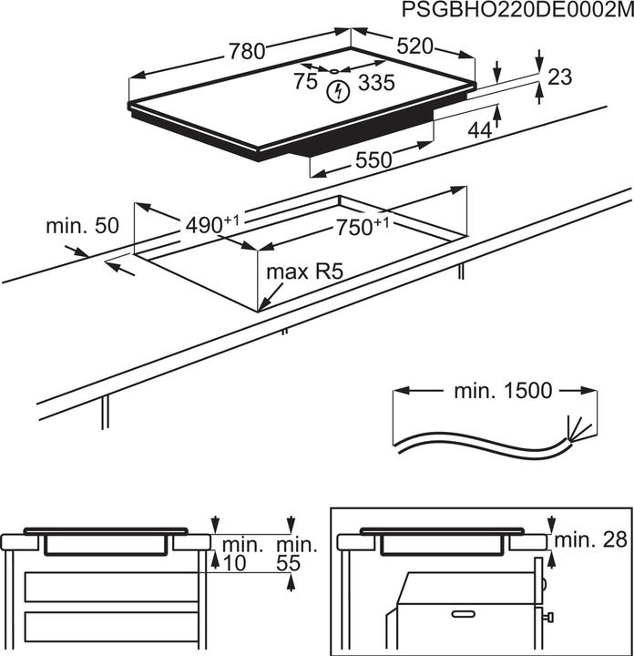Immagine prodotto Electrolux LIL83441 (78 cm, Piano cottura a induzione)