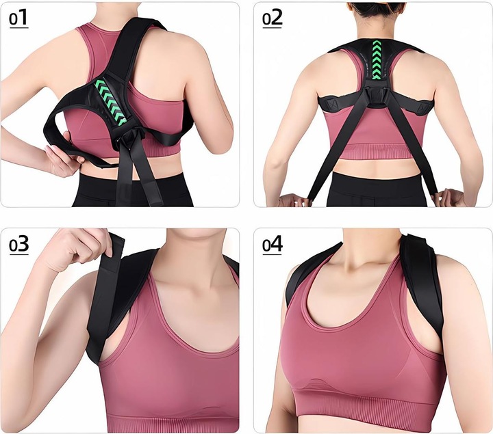 Actual product image König Design Back Support Straight Support Sport Back Brace Posture Correction Stabiliser New (S)