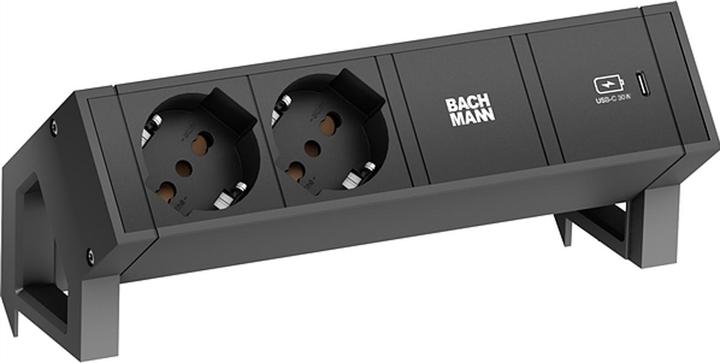 Image du produit Bachmann DESK2 2xP40 1xUSB C 30W 0,2m GST18 RAL9005 (3 x, TPS18, 0.20 m)