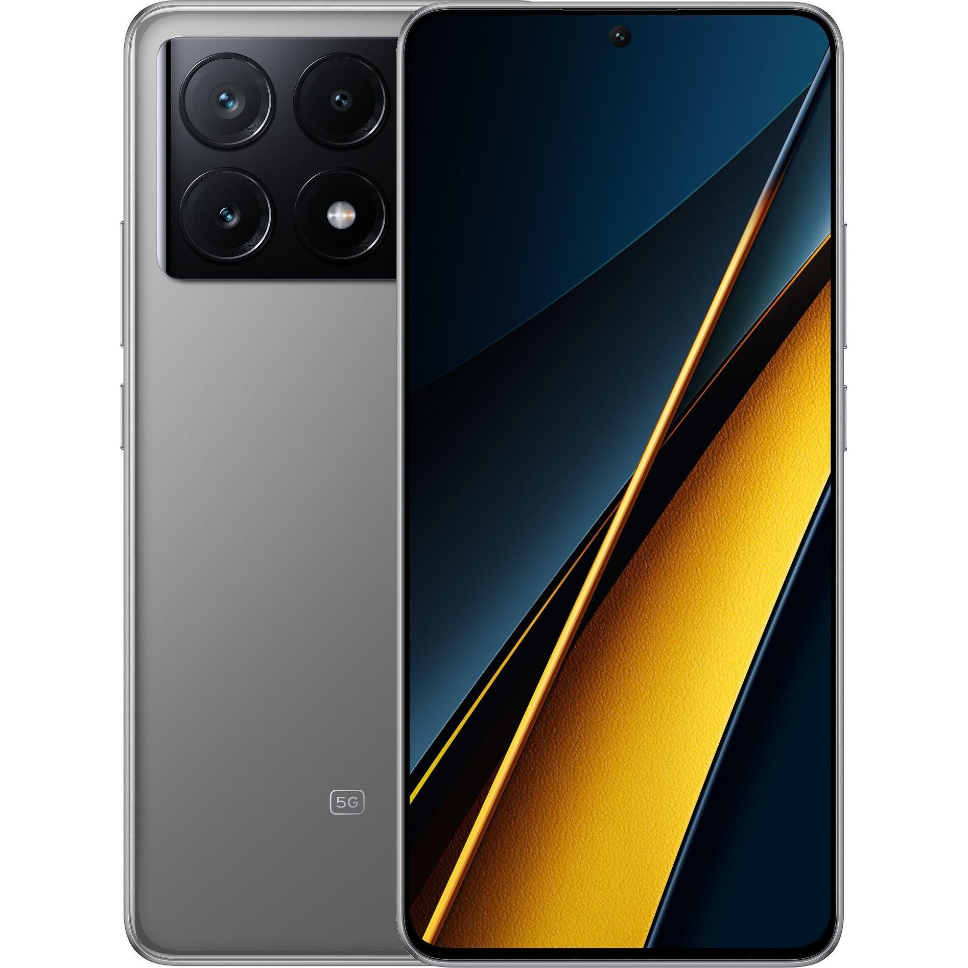 Xiaomi Poco X6 Pro (512 GB, Grey, 6.67", Dual SIM, 64 Mpx, 5G), Smartphone, Grau