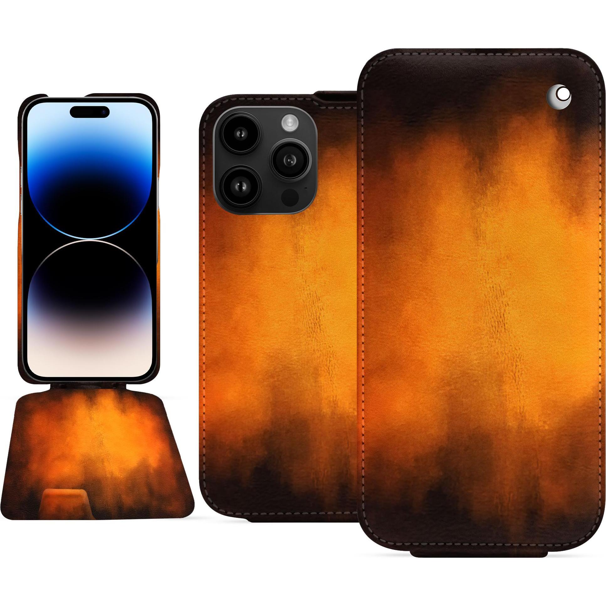 Thumbnail - Noreve Lederschutzhülle vertikal (Apple iPhone 15 Pro Max), Smartphone Hülle, Violett