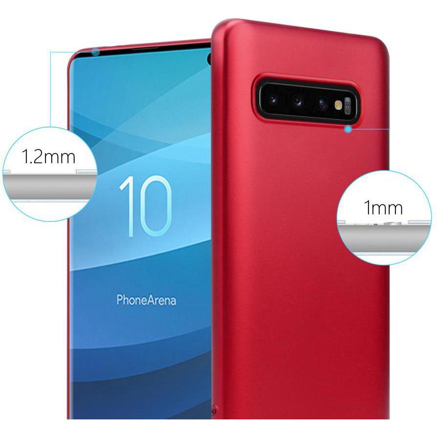 Thumbnail - Cadorabo TPU Matt Metallic Hülle (Samsung Galaxy S10), Smartphone Hülle, Rot