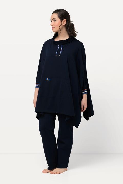 Immagine prodotto Ulla Popken Poncho loungewear dal taglio oversize con collo alto e maniche lunghe (50, 52, 54, 56)