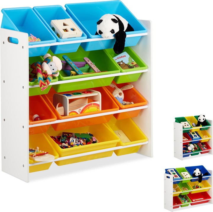 Immagine prodotto Relaxdays Scaffale per bambini con bidoni