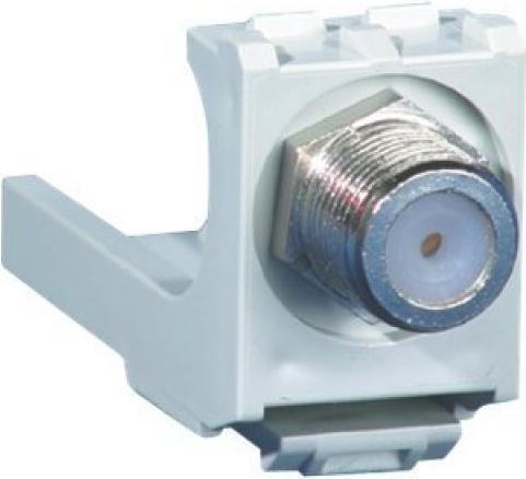 Productafbeelding Metz Connect BTR x-DAT modul KOAX modul F/F Doorvoerkoppeling coaxiaal met F-connector lichtgrijs (36 mm)