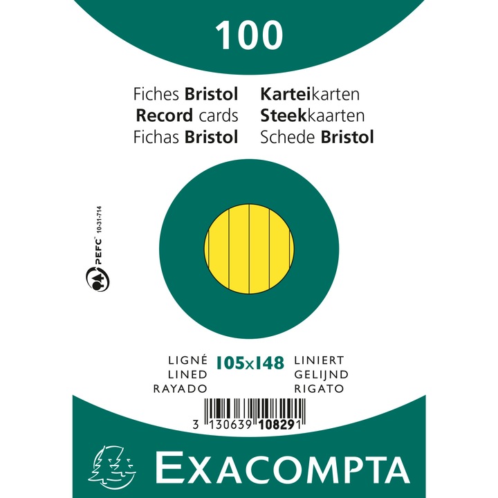 Actual product image Exacompta Index cards (105 x 148 mm, 205 g/m², 100 x)