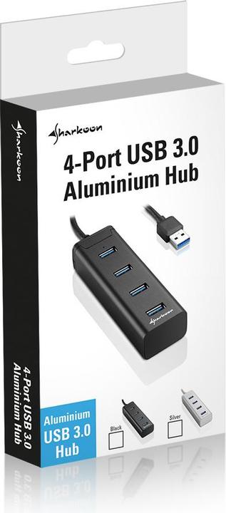Produktbild Sharkoon Alu Hub (USB-A, 4 Ports)