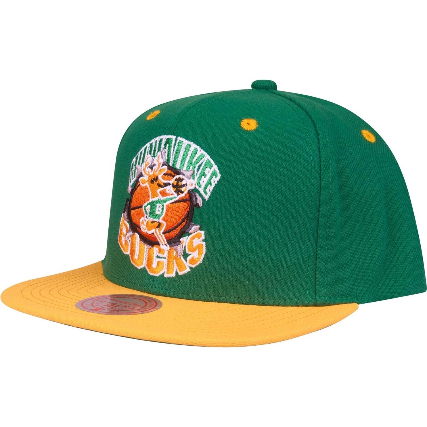 Mitchell & Ness, Herren, Cap, Breakthrough Milwaukee Bucks, Grün, (One Size)