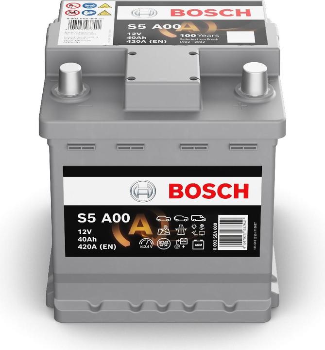 Produktbild Bosch Automotive AGM-Batterie S5 A00 12V 40Ah 420A (12 V, 40 Ah, 420 A)
