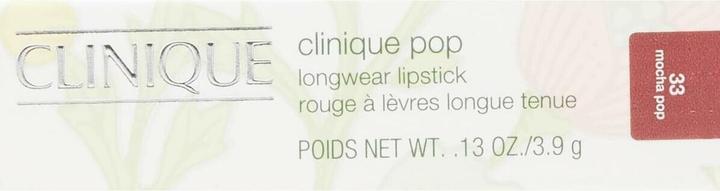 Actual product image Clinique Pop Longwear Lipstick Mocha Pop - Satin 3.9g (Mocha Pop)