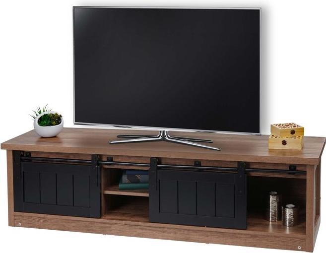 Produktbild Mendler TV-Rack HWC-K75, Holz-Optik Industrial Metall 43x150x40cm, braun