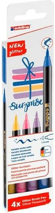 Produktbild Edding 1340 glitzer Pinselstift 4er-Set sortiert (4x)
